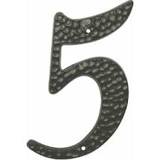 NUMBER HOUSE #5 BLK 3.5&quot;