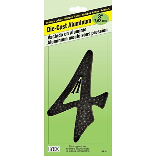 NUMBER HOUSE #4 BLK 3.5"