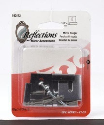 Prime-Line Chrome Stainless Steel Mirror Holder Clip, 15 lb. 6 pk Heavy Duty