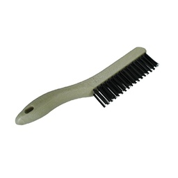 Milwaukee Plastic handle scratch brush, tempered carbon steel