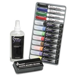 Skilcraft 12-Marker Dry Erase System Broad Chisel Tip, Assorted Colors, 12/Kit