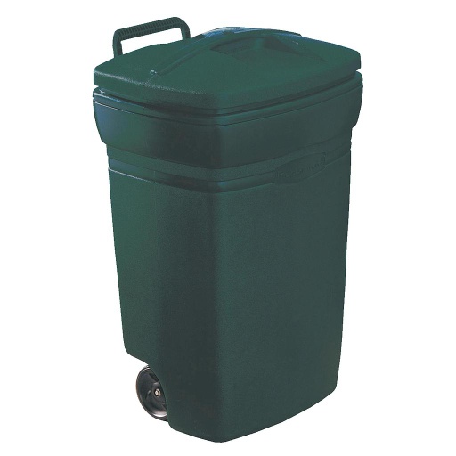 Roughneck 45 gal. Plastic Wheeled Garbage Can Lid Included.