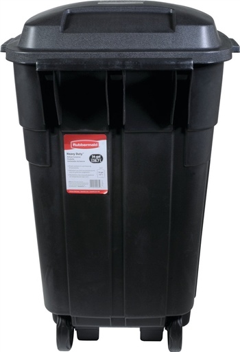 Roughneck 34 gal. Plastic Wheeled Garbage Can Lid Included