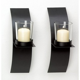 WALL SCONCE BLK 2PK.