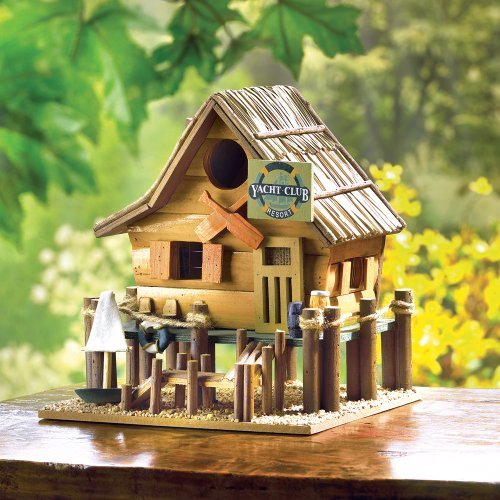 Songbird Valley Yacht Club 9.4 in. H x 8 in. W x 9.8 in. L Wood Bird House.
