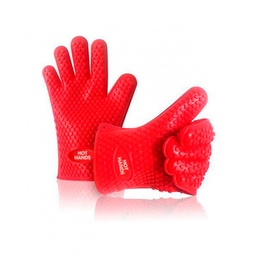 Hot Hands As Seen On TV, Red Silicone Heat Resistant Cooking Gloves