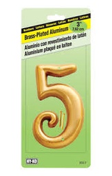 NUMBER HOUSE #5 BRS 3&quot;