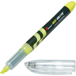 Go-Brite Liquid Highlighters Fluorescent, Yellow, 6/Pack