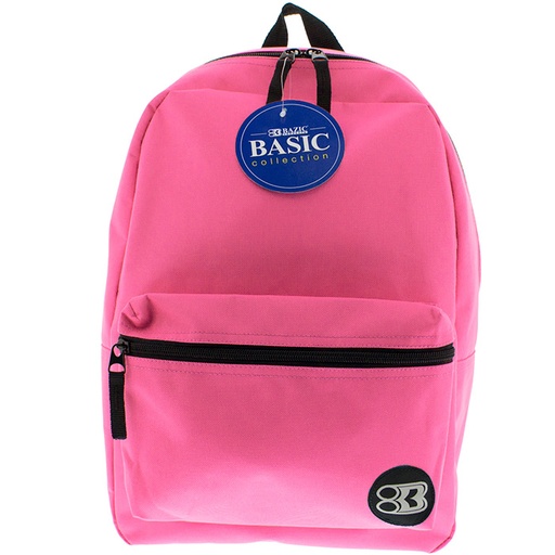 BAZIC 16" FUCHSIA BASIC BACKPACK.