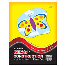 BAZIC 30 CT. 9" X 12" GLITTER CONSTRUCTION