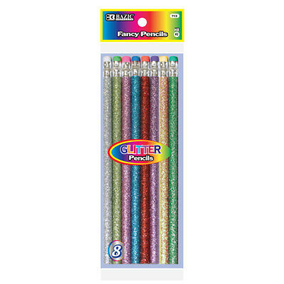 BAZIC METALLIC GLITTER WOOD PENCIL W/ ER