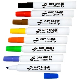 [4] Dry Erase Marker Broad Chisel Tip Assorted 8 colors