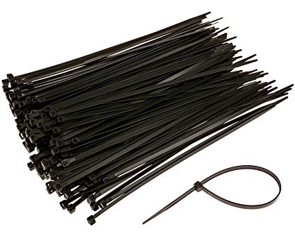 BLACK CABLE TIES 8IN X .17IN.
