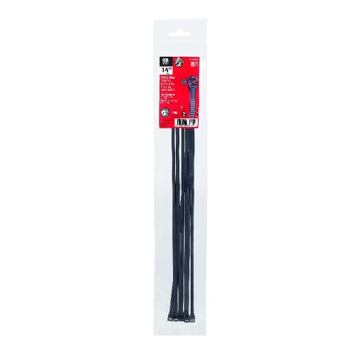 TIES CABLE BLK 14" BG/8