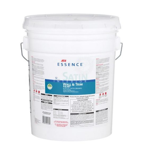 Ace Essence Satin Ultra White Acrylic Latex Latex Wall+Trim Paint Indoor 5 gal