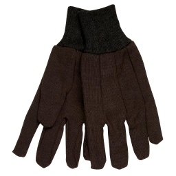 Memphis 7100 Jersey Gloves - Cotton/Polyester Blend - Knit Wrist - Brown