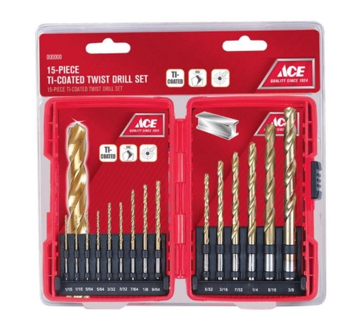 DRILL BIT TITANIUM 15PC.