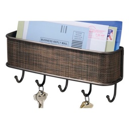 WALL MNT MAIL &amp; KEY RACK