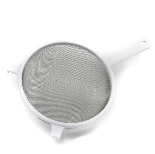 Chef Craft 8 in. W x 13.5 in. L White Stainless Steel Mesh Strainer.