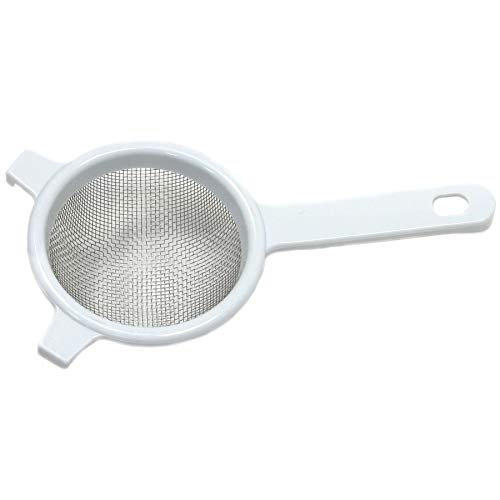 Chef Craft 4 in. W x 7.5 in. L White Plastic/Stainless Steel Mesh Strainer.
