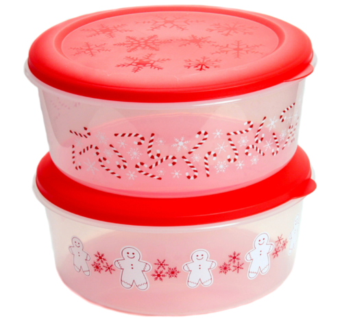Chef Craft 11 in. W Plastic Christmas Storage Containe