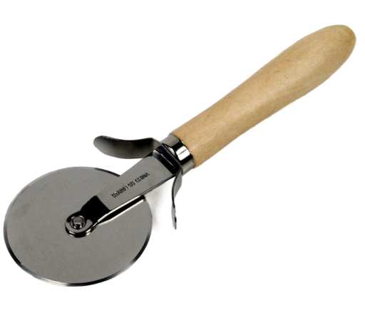 Chef Craft 3.5 in. W x 9 in. L Brown/Silver Stainless Steel/Wood Pizza Cutter.