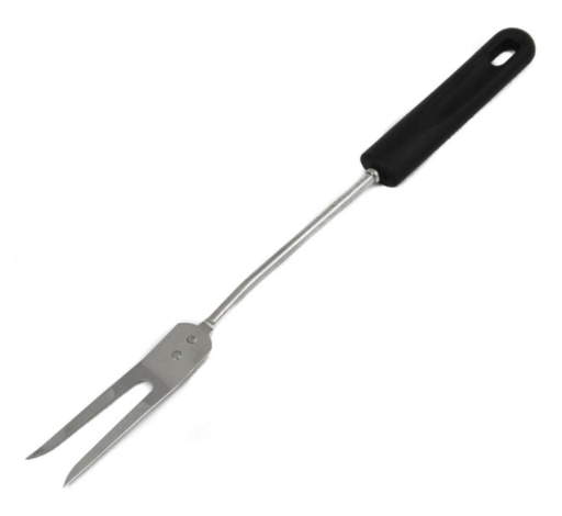 Chef Craft 2.5 in. W x 11.5 in. L Black/Silver Stainless Steel Fork.