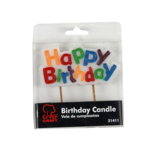 Chef Craft Multicolor No Scent Birthday Candles 1.5 in. H.