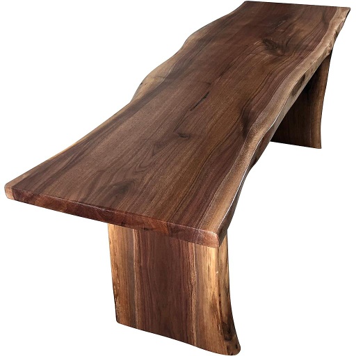 Natural Walnut Wood Bench - Medium Size