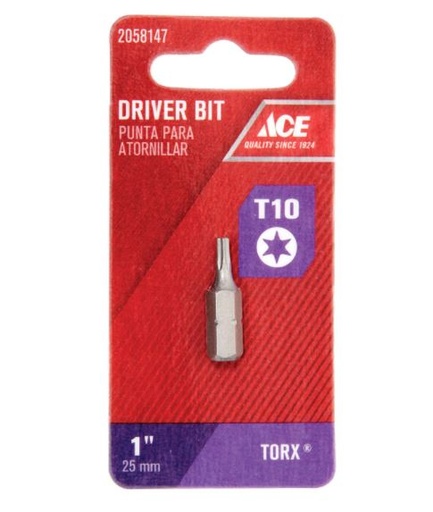 BIT INSERT #10 TORX ACE.