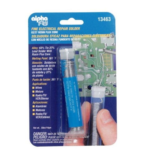 SOLDER ELEC 63/37 .5OZ.