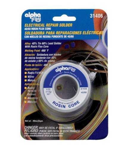 SOLDER 40/60 ROSIN GENRL.