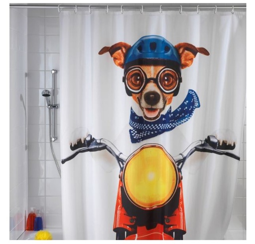BIKER DOG SHWR CURTAIN                  