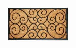 COIR SWIRL MAT 18&quot;X30&quot; .