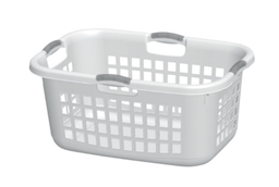 LAUNDRY BASKET WHT 2BSHL.