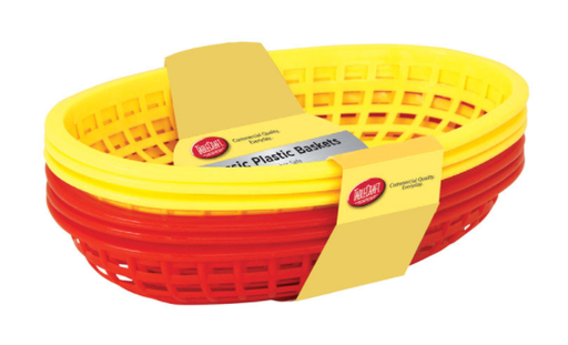 FOOD BSKTS PLSTC RD/YLW.