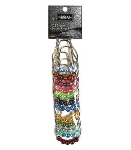 HOOKS SHWR CURT RNBW MTL.