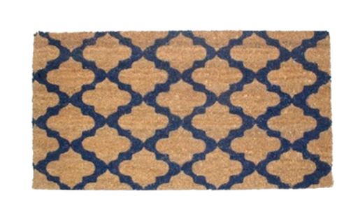 MAT COIR BLU/BRN 18X30".