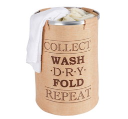 Wenko Ringo Beige Polyester Laundry Basket