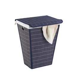 Wenko Blue Bamboo Laundry Basket.