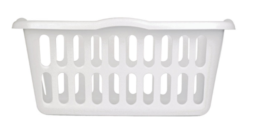 LAUNDRY BASKET WHT .