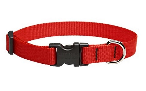 DOG COLLAR 9-14" ADJ RED                