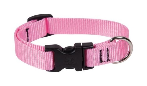 DOG COLLAR 9-14"ADJ PINK                