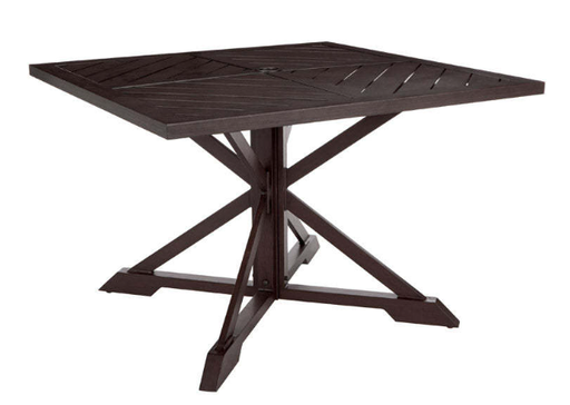 Living Accents Estate Square Brown Table 42".