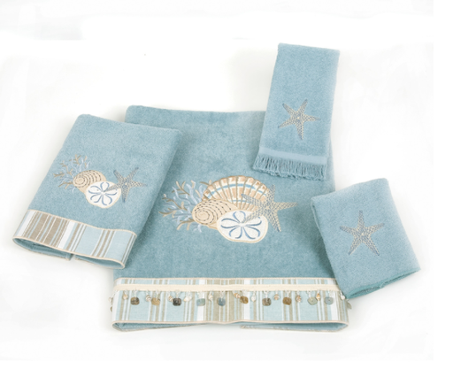 TOWEL SET ISLD SEA BLU 4PK