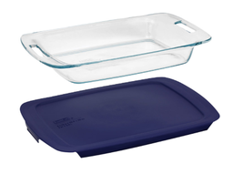 PYREX OBL DISH W/LID 3QT