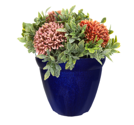 PLANTER BLU METLC 11.6"D