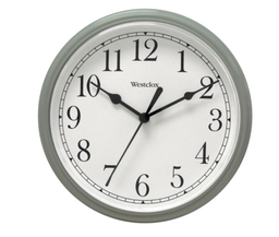 RND SILVER WALL CLOCK9&quot;