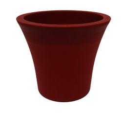 PLANTER RED 5.3&quot;H 6&quot;DIA