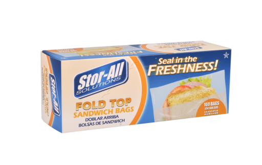 SNDWCH BAG FOLDTOP 100PK